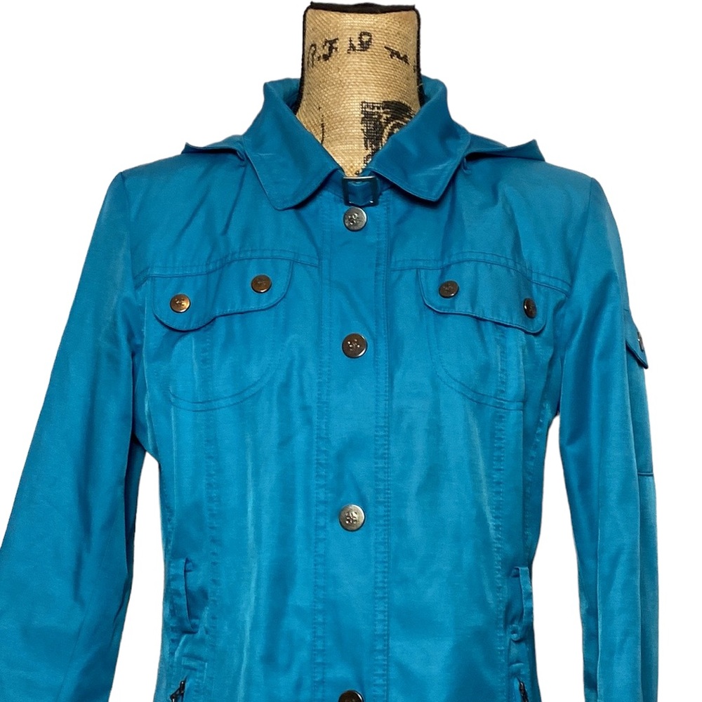 Gallery Vintage Blue Snap Closure Jacket M - Picture 5 of 13